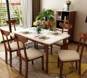BÀN ĂN GIA ĐÌNH BẰNG GỖ PHONG CÁCH THANH LỊCH GB-4734