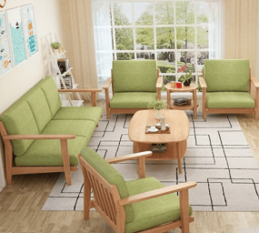 GHẾ SOFA PHÒNG KHÁCH GIA ĐÌNH PHONG CÁCH THANH LỊCH GB-8286