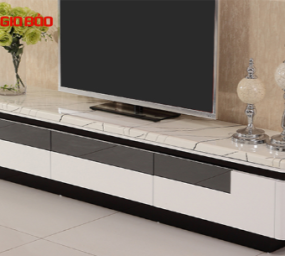 KỆ TIVI MÀU TRẮNG MẶT ĐÁ NHÂN TẠO KTV19