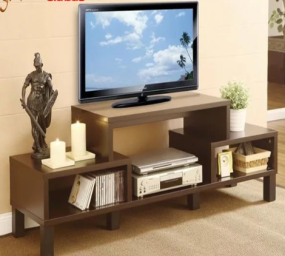 KỆ TIVI PHÒNG KHÁCH GỖ CAO SU ĐƠN GIẢN- KTV04