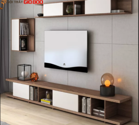 KỆ TIVI GIA ĐÌNH DÁNG THẤP GỖ CÔNG NGHIỆP QN11