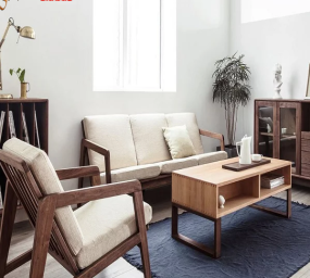 GHẾ SOFA HIỆN ĐẠI PHÒNG KHÁCH GIA ĐÌNH GỖ TỰ NHIÊN GB-8296