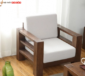 MẪU GHẾ SOFA ĐƠN KHUNG GỖ TỰ NHIÊN GB-812