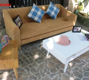 BỘ SOFA GÓC DOLLY MÀU VÀNG ĐẤT HIỆN ĐẠI GB-8008