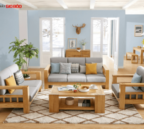 GHẾ SOFA BẰNG GỖ TỰ NHIÊN CHO PHÒNG KHÁCH GB-8288