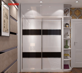 MẪU TỦ QUẦN ÁO CAO CẤP CÁNH ACRYLIC QA01