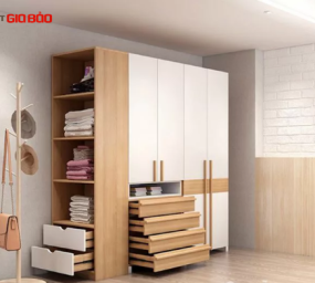 TỦ ĐỰNG QUẦN ÁO GIA ĐÌNH GỖ CÔNG NGHIỆP HIỆN ĐẠI GB-5691