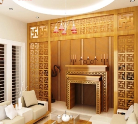VÁCH NGĂN GỖ PHÒNG THỜ ĐẸP GHO-513