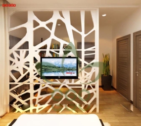 VÁCH NGĂN GỖ TRANG TRÍ PHÒNG KHÁCH ĐẸP GHO-504