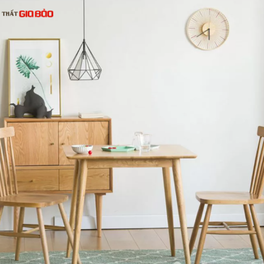 BÀN ĂN GIA ĐÌNH NHỎ GỌN GỖ SỒI TỰ NHIÊN GB-4645