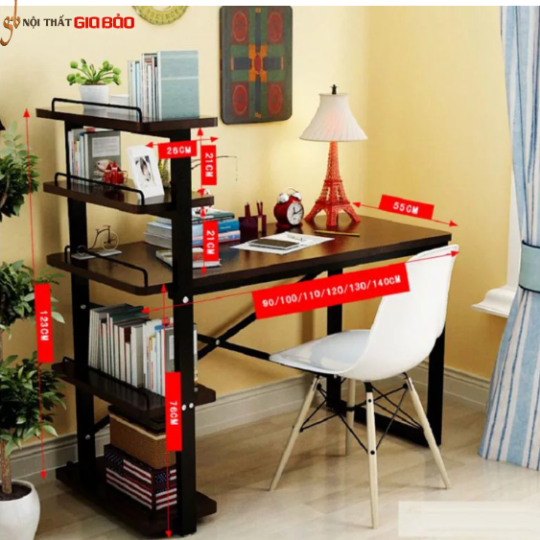 BÀN HỌC CHÂN SẮT LIỀN GIÁ SÁCH QN30