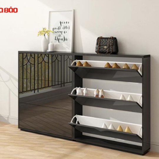 MẪU TỦ GIÀY THÔNG MINH CÁNH CỬA ACRYLIC TG-03