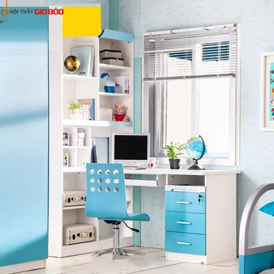 BÀN HỌC GỖ CÔNG NGHIỆP THIẾT KẾ LIỀN GIÁ SÁCH GB-4842