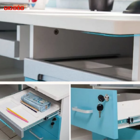 BÀN HỌC GỖ CÔNG NGHIỆP THIẾT KẾ LIỀN GIÁ SÁCH GB-4842