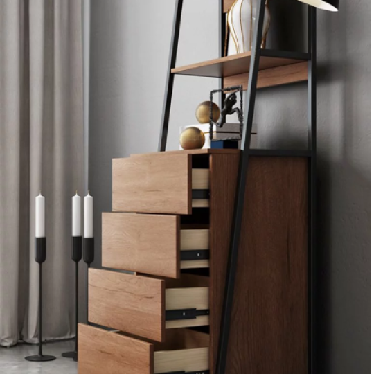 GIÁ ĐỰNG SÁCH GIA ĐÌNH GỖ CÔNG NGHIỆP ĐẸP HIỆN ĐẠI GB-2178