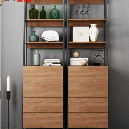 GIÁ ĐỰNG SÁCH GIA ĐÌNH GỖ CÔNG NGHIỆP ĐẸP HIỆN ĐẠI GB-2178