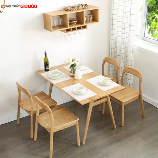 BÀN ĂN GIA ĐÌNH ĐẸP BẰNG GỖ SỒI TỰ NHIÊN GB-4646