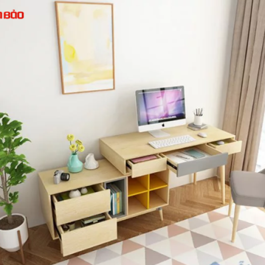 BÀN LÀM VIỆC ĐẸP BẰNG GỖ CÔNG NGHIỆP GB-4620