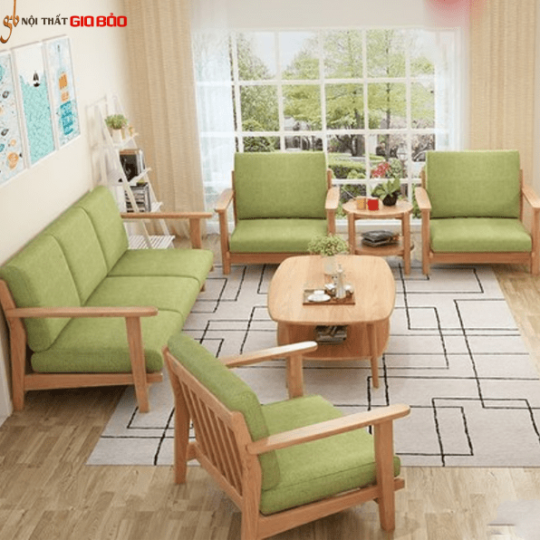 GHẾ SOFA PHÒNG KHÁCH GIA ĐÌNH PHONG CÁCH THANH LỊCH GB-8286