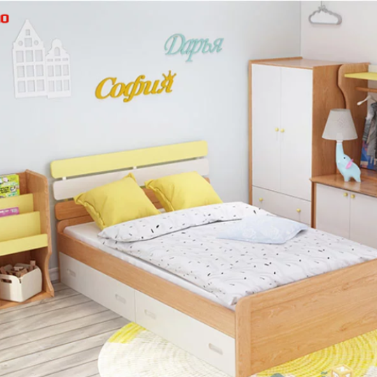 GIƯỜNG NGỦ CHO BÉ BẰNG GỖ TỰ NHIÊN GB-9054