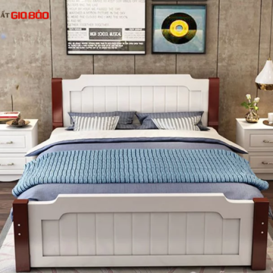GIƯỜNG NGỦ GIA ĐÌNH BẰNG GỖ PHUN SƠN HIỆN ĐẠI GB-9060