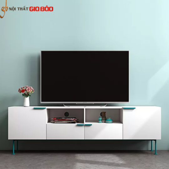 KỆ TIVI GIA ĐÌNH GỖ CÔNG NGHIỆP CHÂN SẮT QN07