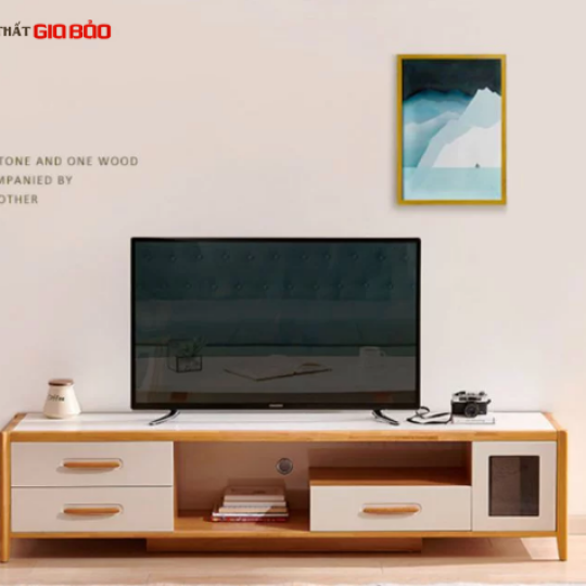 MẪU KỆ TIVI GỖ SỒI ĐẶT PHÒNG KHÁCH GB-3316