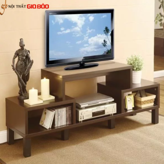 KỆ TIVI PHÒNG KHÁCH GỖ CAO SU ĐƠN GIẢN- KTV04