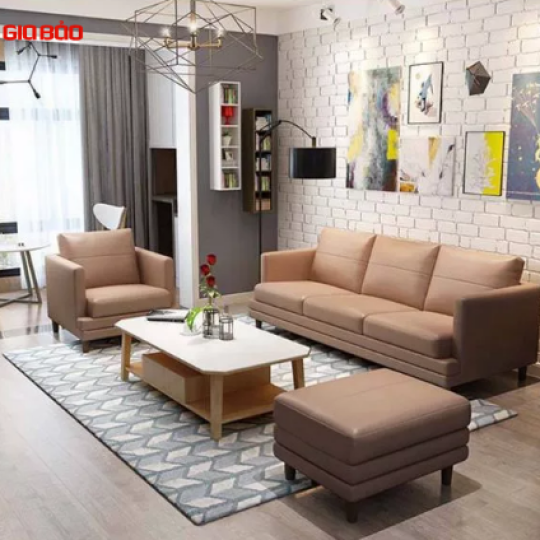 GHẾ SOFA DA NHẬP KHẨU ĐẲNG CẤP CHO PHÒNG KHÁCH GB-8277