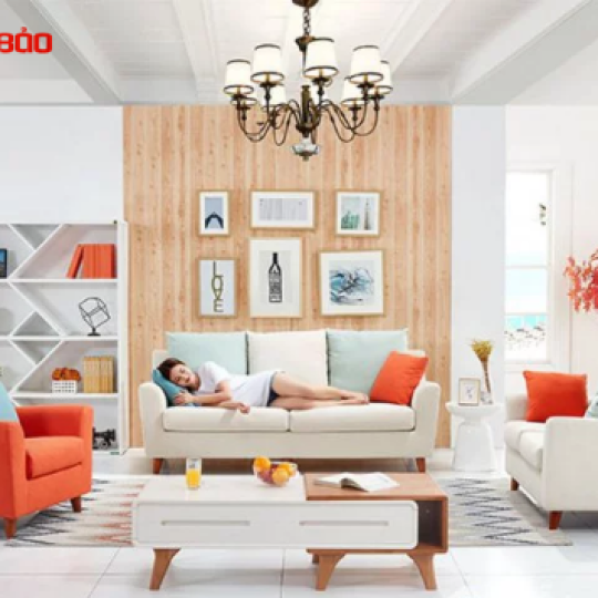 GHẾ SOFA GỖ TỰ NHIÊN PHÒNG KHÁCH GIA ĐÌNH HIỆN ĐẠI GB-8298