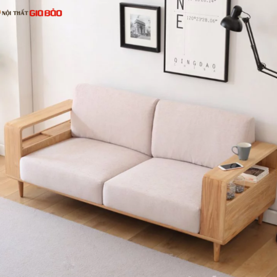 GHẾ SOFA GỖ TỰ NHIÊN THIẾT KẾ ĐẸP HIỆN ĐẠI GB-8302