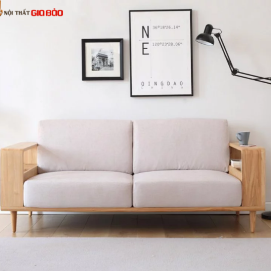 GHẾ SOFA GỖ TỰ NHIÊN THIẾT KẾ ĐẸP HIỆN ĐẠI GB-8302