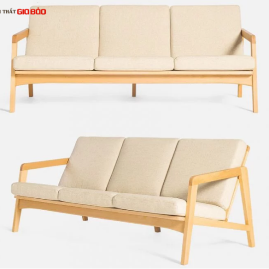 GHẾ SOFA HIỆN ĐẠI PHÒNG KHÁCH GIA ĐÌNH GỖ TỰ NHIÊN GB-8296