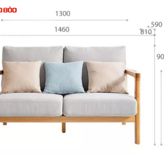 GHẾ SOFA PHÒNG KHÁCH BỌC NỈ GỖ TỰ NHIÊN GB-8295