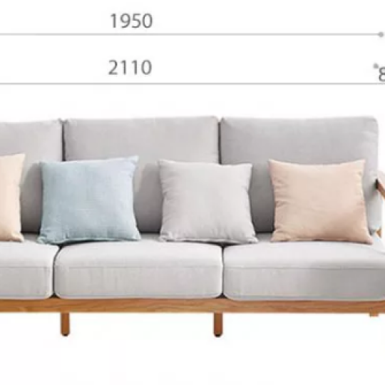 GHẾ SOFA PHÒNG KHÁCH BỌC NỈ GỖ TỰ NHIÊN GB-8295