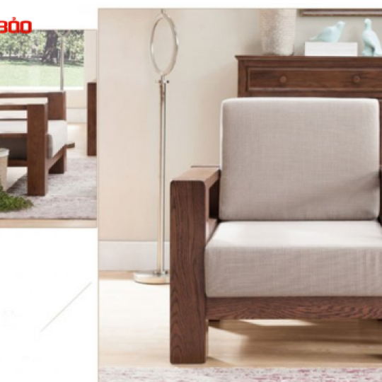 MẪU GHẾ SOFA ĐƠN KHUNG GỖ TỰ NHIÊN GB-812