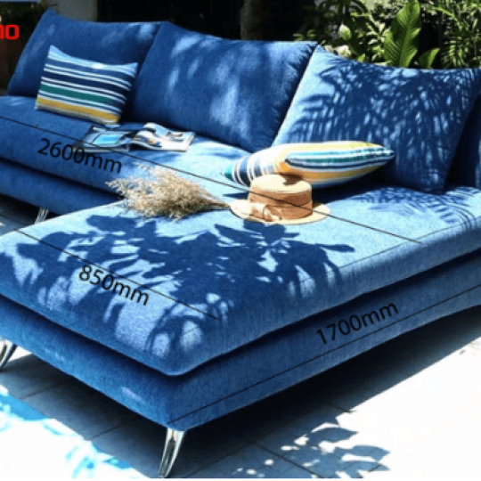 BỘ SOFA GÓC ALAN XANH SANG TRỌNG GB-8002