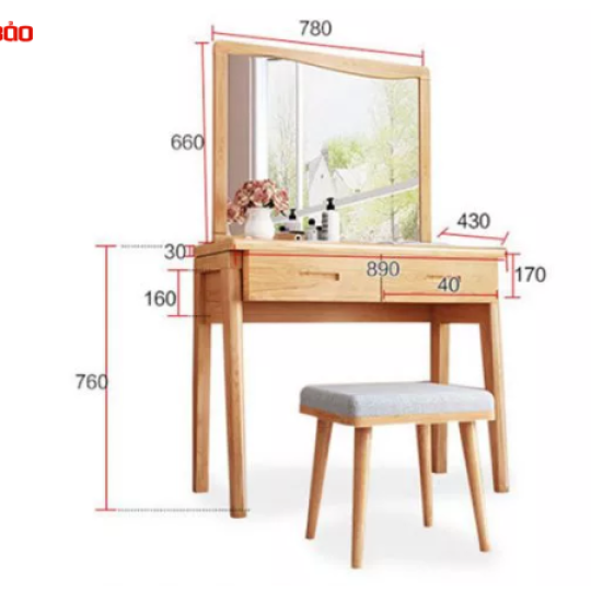 BÀN TRANG ĐIỂM CÁ NHÂN TỪ GỖ TỰ NHIÊN GB-4593