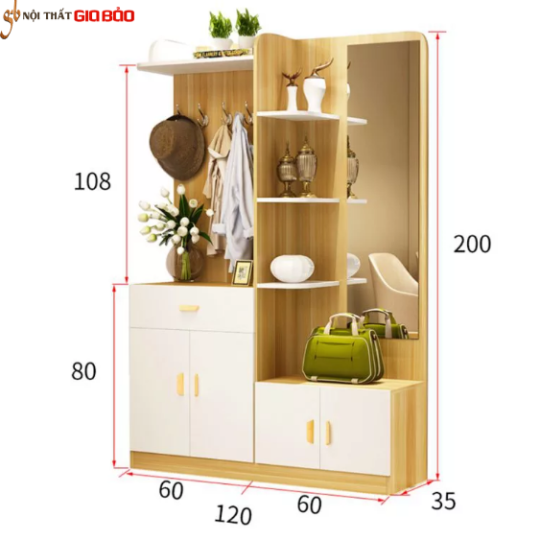 TỦ ĐỰNG GIÀY DÉP THIẾT KẾ ĐA DỤNG CHO GIA ĐÌNH GB-5534