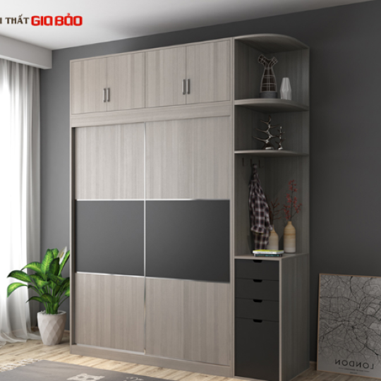 MẪU TỦ ĐỰNG QUẦN ÁO GỖ CÔNG NGHIỆP MFC QA05