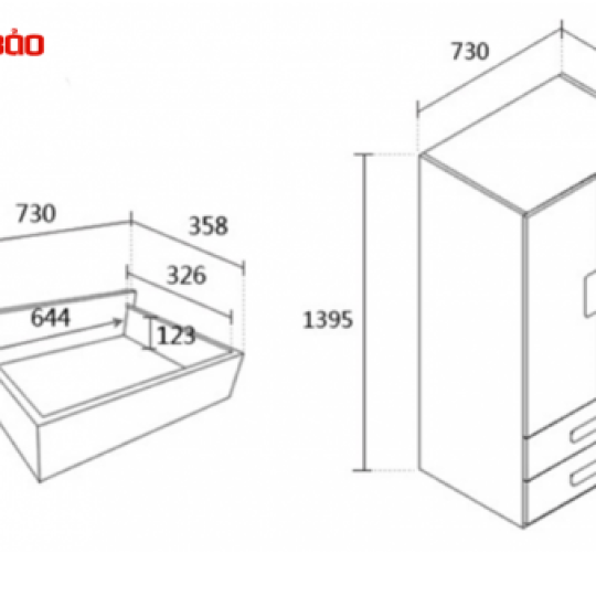 TỦ ĐỂ QUẦN ÁO CHO BÉ KIỂU DÁNG ĐẸP GB-5479