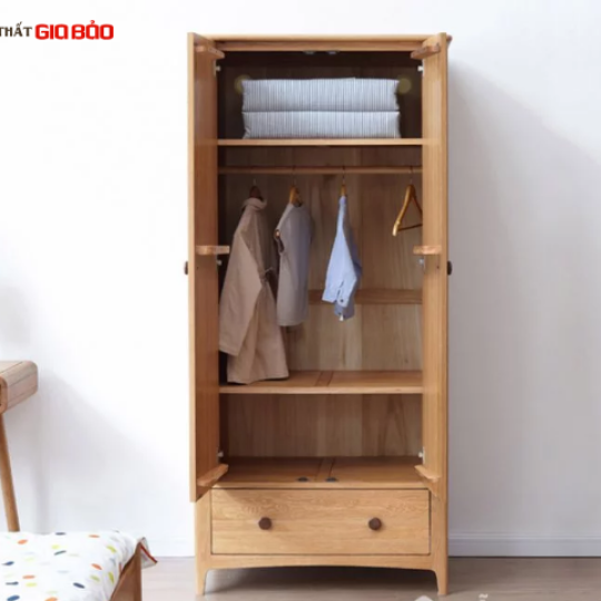 TỦ ĐỰNG QUẦN ÁO GỖ SỒI TỰ NHIÊN ĐẸP HIỆN ĐẠI GB-5759