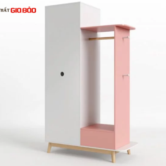 TỦ GỖ ĐỰNG QUẦN ÁO GIA ĐÌNH THIẾT KẾ ĐẸP HIỆN ĐẠI GB-5763