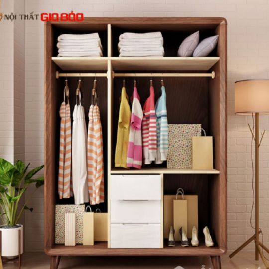 TỦ QUẦN ÁO ĐẸP GỖ CÔNG NGHIỆP CHO GIA ĐÌNH GB-5574