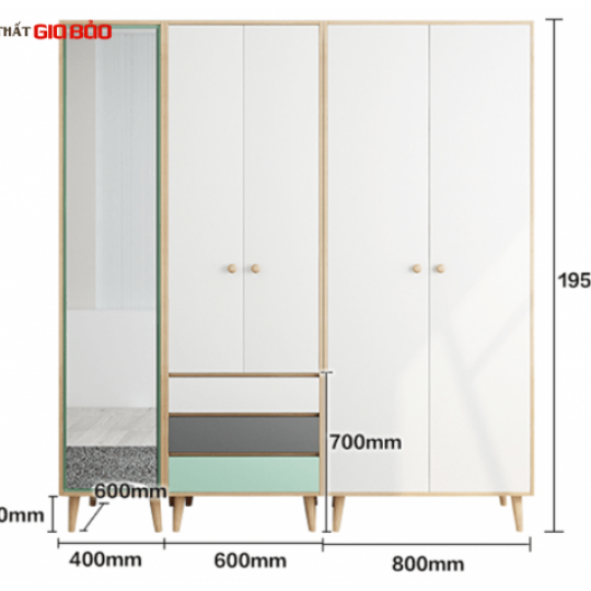 TỦ QUẦN ÁO ĐẸP KIỂU DÁNG HIỆN ĐẠI GB-5474