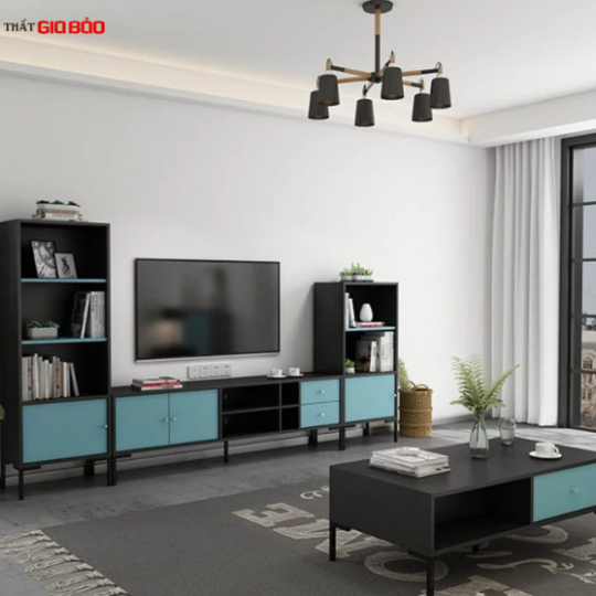 KỆ TIVI GỖ CÔNG NGHIỆP PHÒNG KHÁCH THIẾT KẾ HIỆN ĐẠI GB-3307