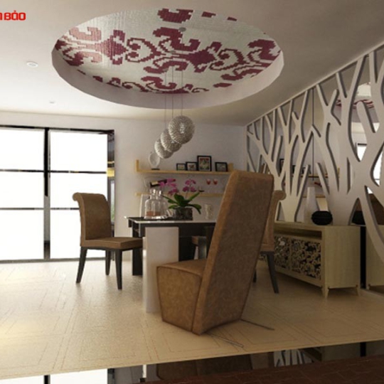 VÁCH NGĂN GỖ PHÒNG BẾP ĐẸP GHO-548