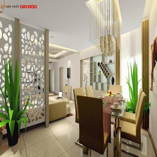 VÁCH NGĂN GỖ PHÒNG KHÁCH ĐẸP GHO-542