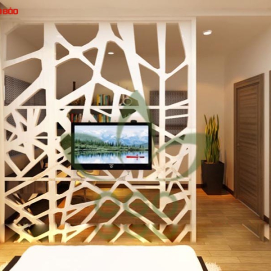 VÁCH NGĂN GỖ TRANG TRÍ PHÒNG KHÁCH ĐẸP GHO-504