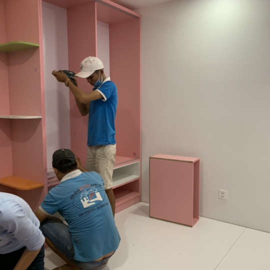 Hình ảnh thi công nội thất phòng ngủ